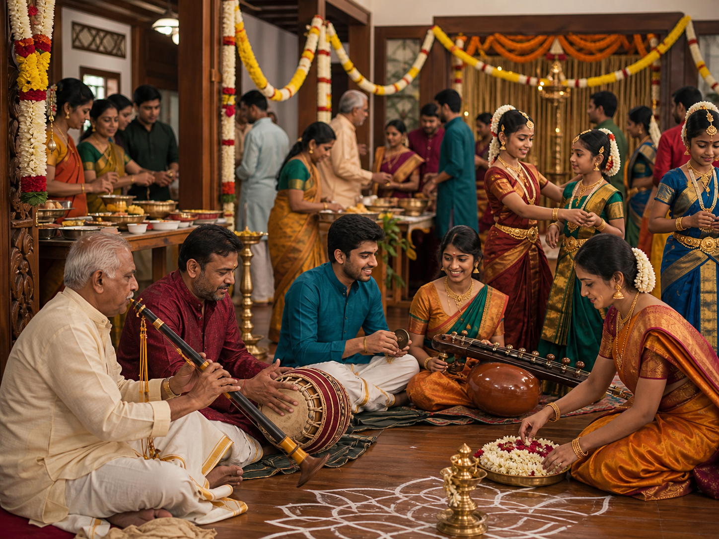 Kebersamaan festival budaya Tamil