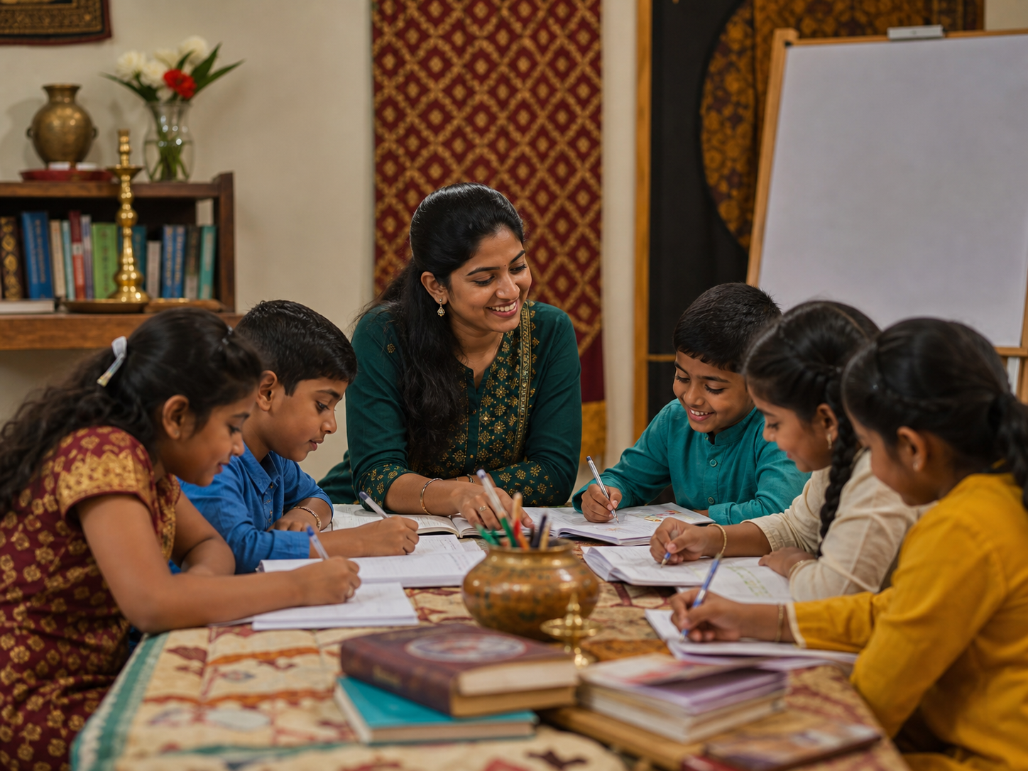 Suasana belajar bahasa Tamil